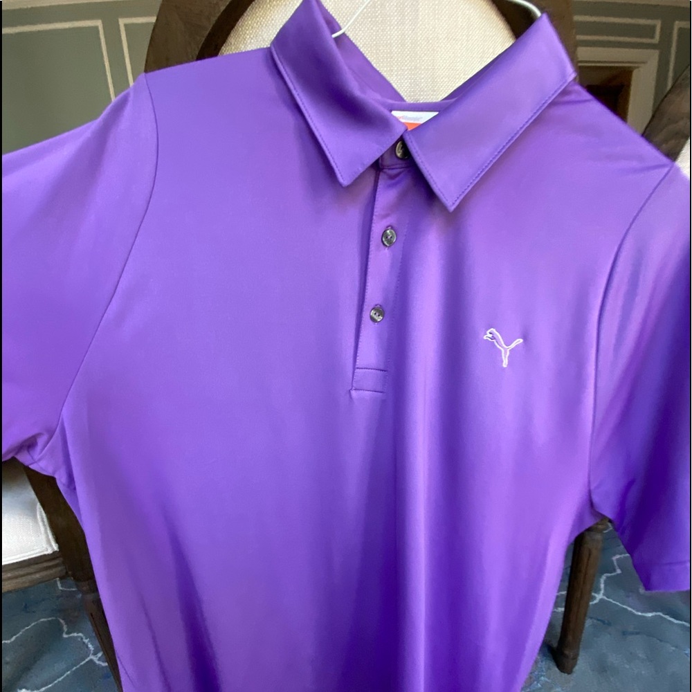 XL purple PUMA golf shirt